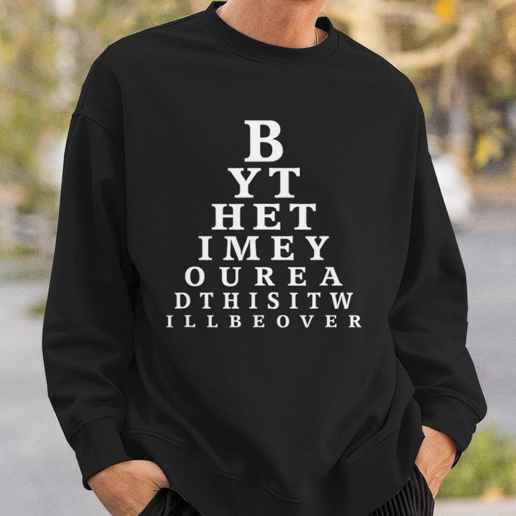 Phlebotomist Phlebotomy Eye Chart Saying Sweatshirt Gifts for Him