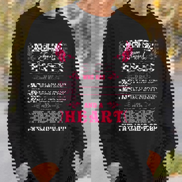 Pisces Girl And God Said Let There Be Pisces Girl Sweatshirt Gifts for Him