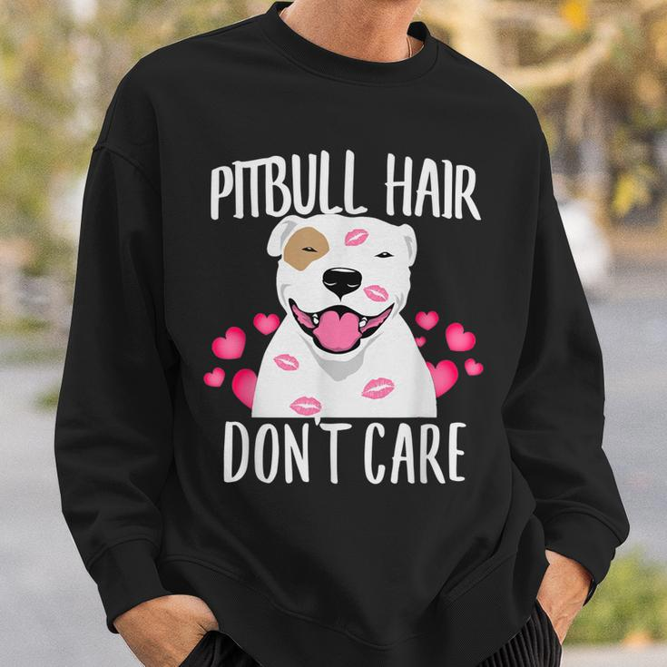 Pit-Bull Hair Dont Care Terrier Dog Love-R Dad Mom Boy Girl Sweatshirt Gifts for Him