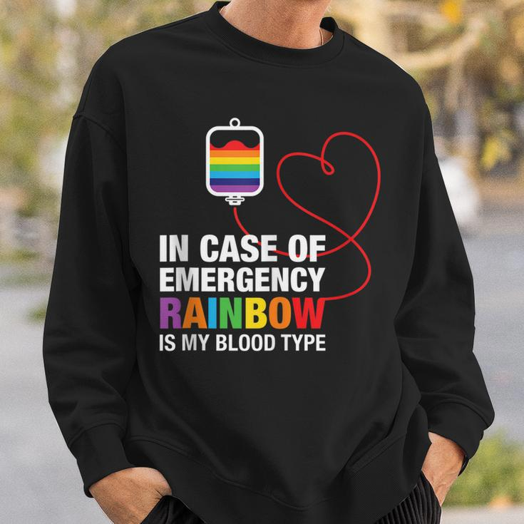 Pride Month Rainbow Is My Blood Type Lgbt Flag Sweatshirt Gifts for Him