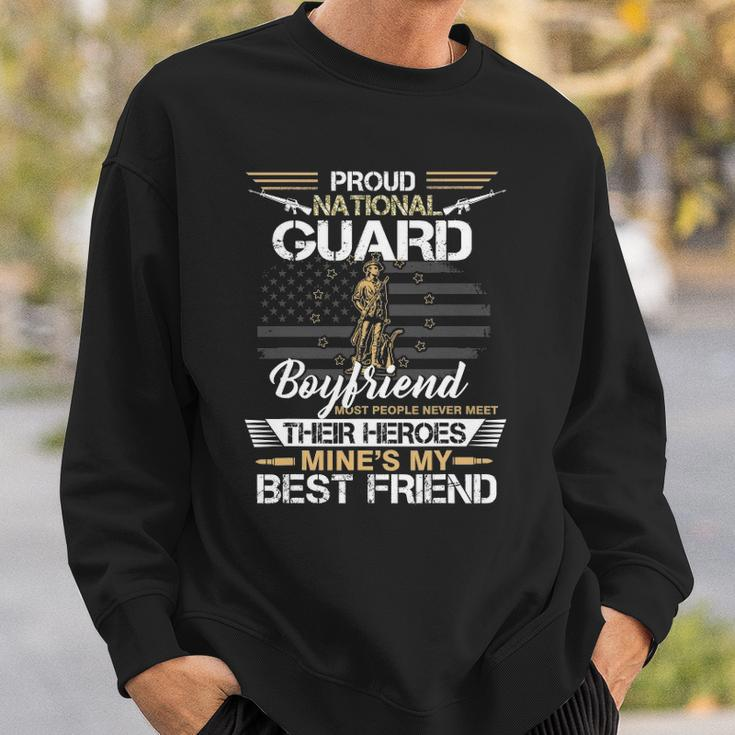 Proud Army National Guard Boyfriend Flag US Military Sweatshirt Gifts for Him