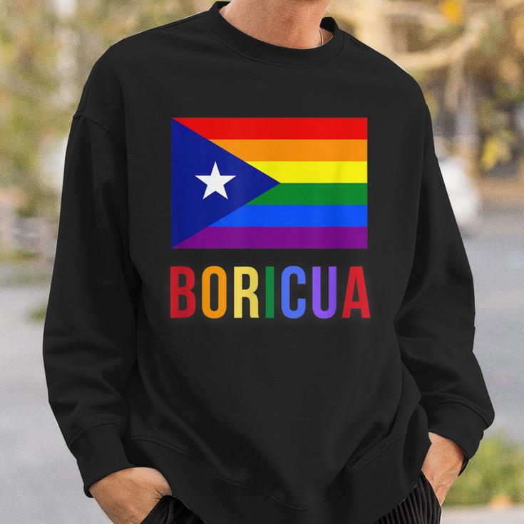 Puerto Rico Boricua Gay Pride Lgbt Rainbow Wepa Sweatshirt Gifts for Him