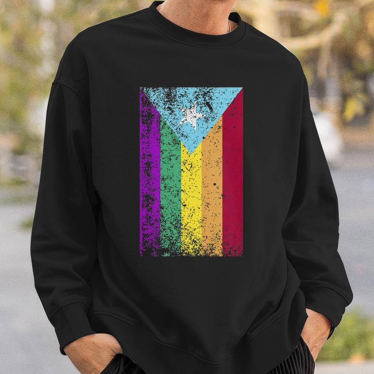Puerto Rico Gay Pride Rainbow Flag Sweatshirt Gifts for Him