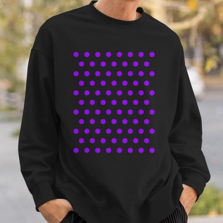 Purple And White Polka Dots Sweatshirt Gifts for Him
