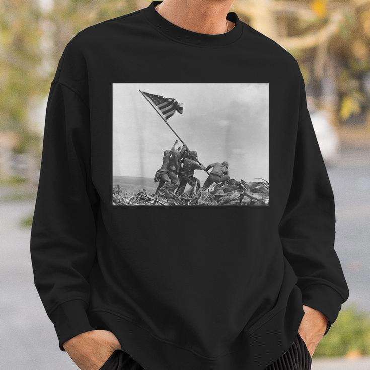 Raising The Flag On Iwo Jima Ww2 World War Ii Patriotic Sweatshirt Gifts for Him