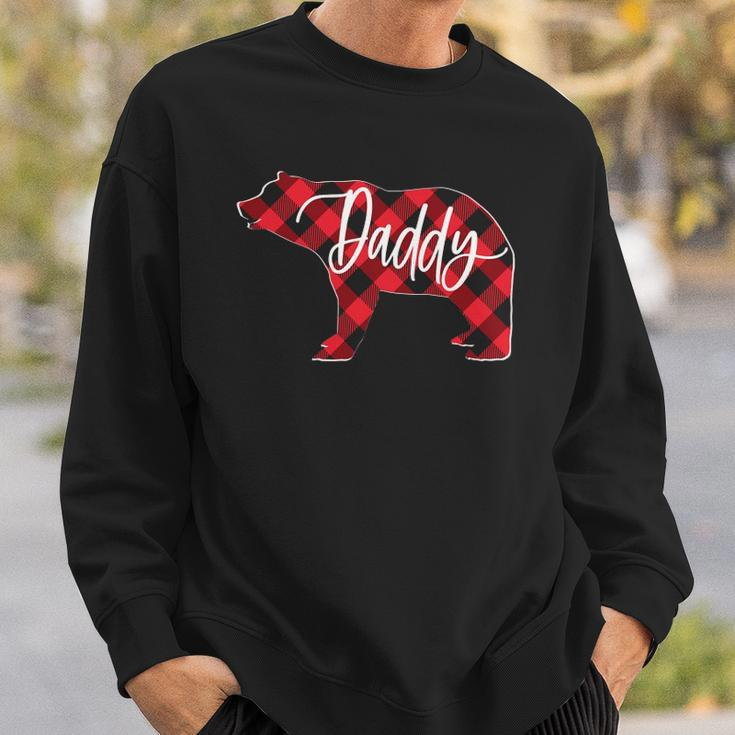 Red Buffalo Plaid Daddy Bear Matching Family Christmas Pj Sweatshirt Gifts for Him