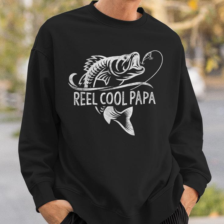 Reel Cool Papa Fishing Dad Gifts Fathers Day Fisherman Fish Sweatshirt Gifts for Him