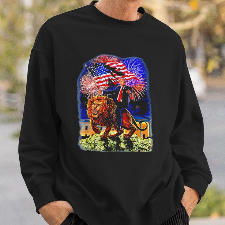 Republican President Donald Trump Riding War Lion Sweatshirt Gifts for Him