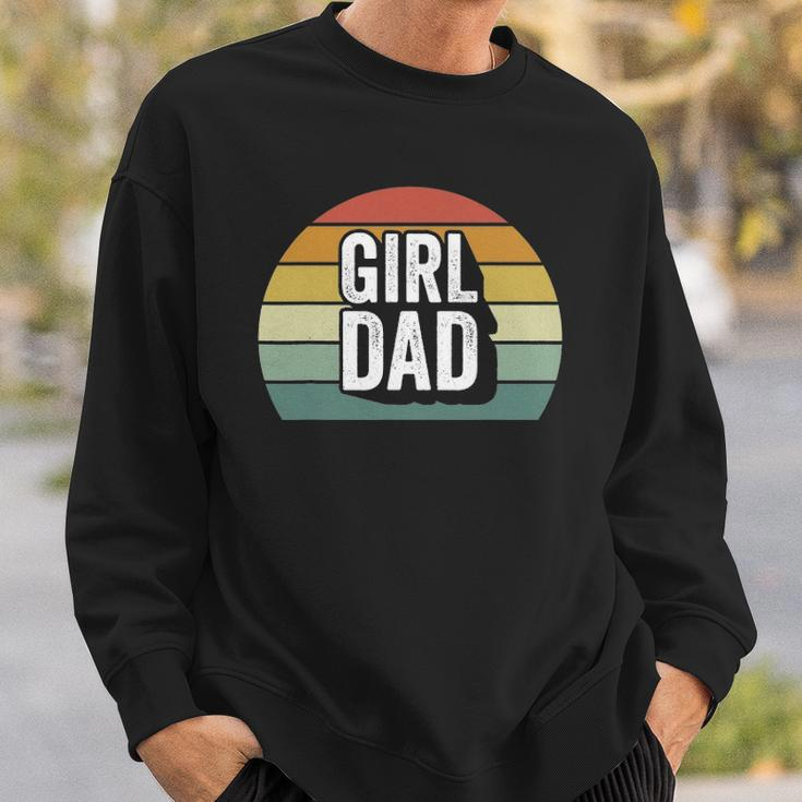 Retro Girl Dad Proud Father Love Dad Of Girls Vintage Sweatshirt Gifts for Him