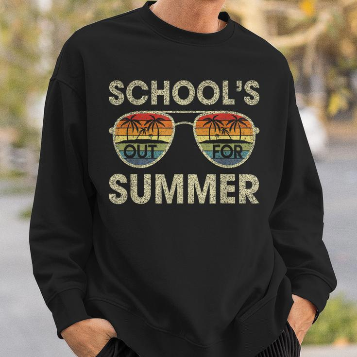 Retro Last Day Of School Schools Out For Summer Teacher Gift Sweatshirt Gifts for Him
