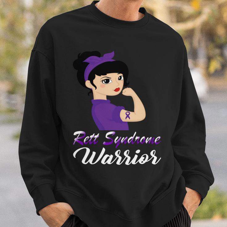 Rett Syndrome Warrior Purple Women Purple Ribbon Rett Syndrome Rett Syndrome Awareness Sweatshirt Gifts for Him