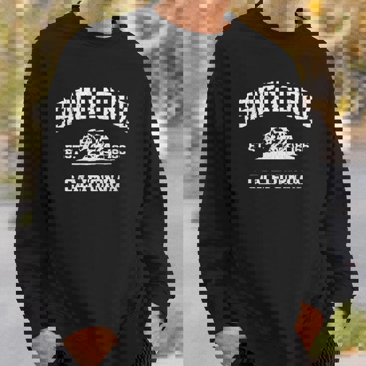 Santa Cruz California Ca Vintage State Athletic Style Sweatshirt Gifts for Him