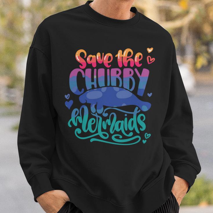 Save The Chubby Mermaids Funny Mermaid Sweatshirt Gifts for Him