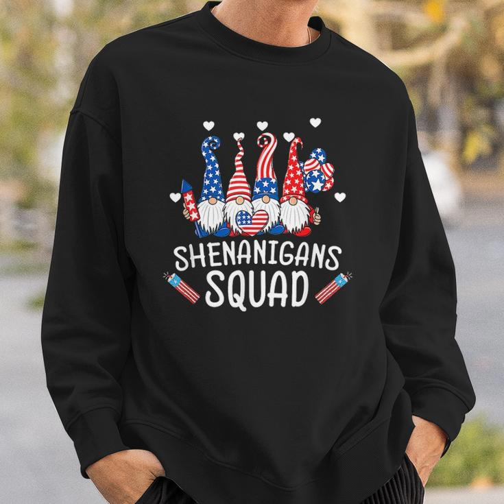 Shenanigans Squad 4Th Of July Gnomes Usa Independence Day Sweatshirt Gifts for Him
