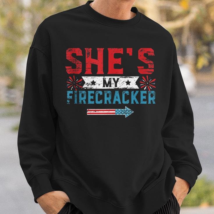 Shes My Firecracker His And Hers 4Th July Matching Couples Sweatshirt Gifts for Him
