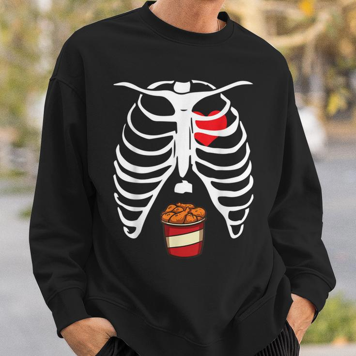Skeleton Fried Chicken Foodie Chicken Lover Food Lover Sweatshirt Gifts for Him
