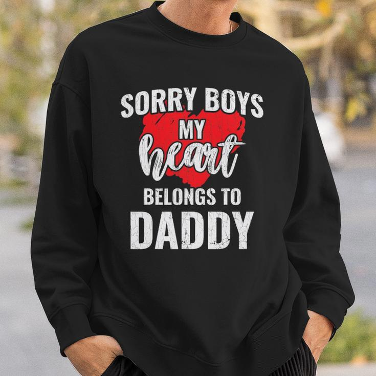 Sorry Boys My Heart Belongs To Daddy Kids Valentines Gift Sweatshirt Gifts for Him