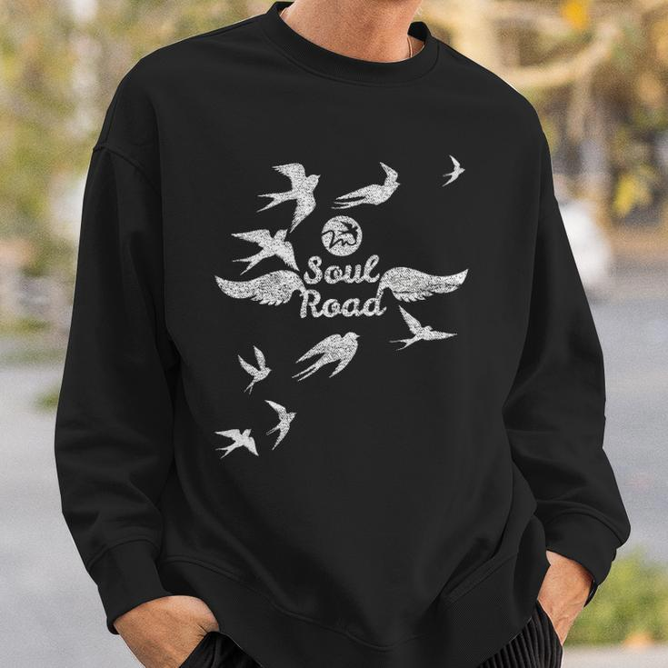Soul Road With Flying Birds Sweatshirt Gifts for Him