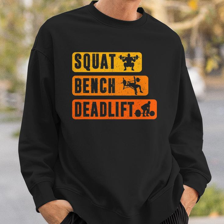 Squat Bench Deadlift Powerlifter Bodybuilding Fitness Sweatshirt Gifts for Him
