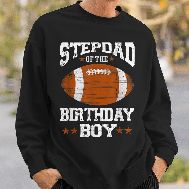 Stepdad Of The Birthday Boy Football Lover Vintage Retro Sweatshirt Gifts for Him