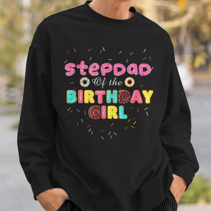 Stepdad Of The Birthday Girl Funny Donut Birthday Sweatshirt Gifts for Him
