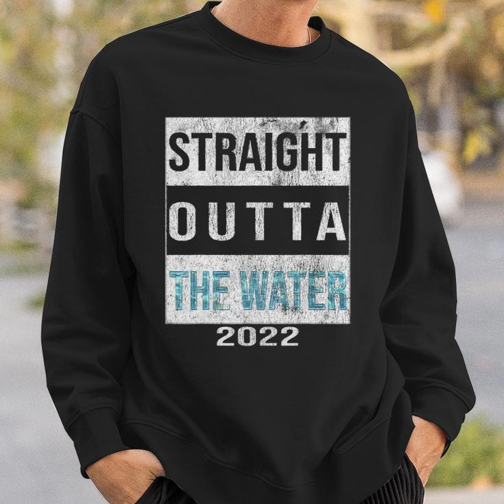 Straight Outta The Water Cool Christian Baptism 2022 Vintage Sweatshirt Gifts for Him