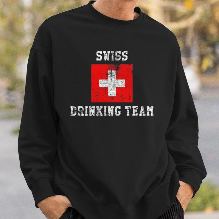 Swiss Drinking Team Funny National Pride Gift Sweatshirt Gifts for Him