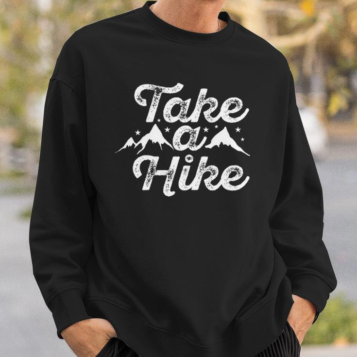 Take A Hike Hiking Camping Gear Vintange Sweatshirt Gifts for Him
