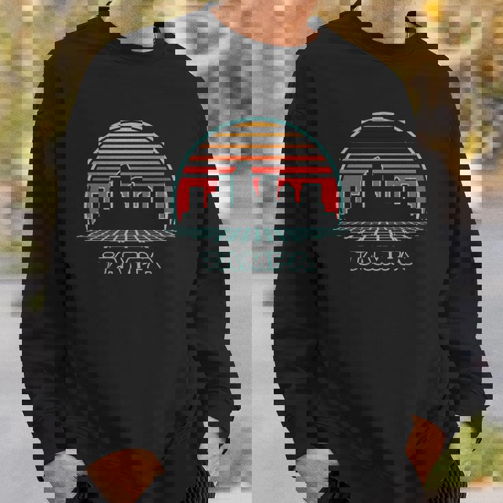 Tampa City Skyline Retro Vintage 80S Style Sweatshirt Gifts for Him
