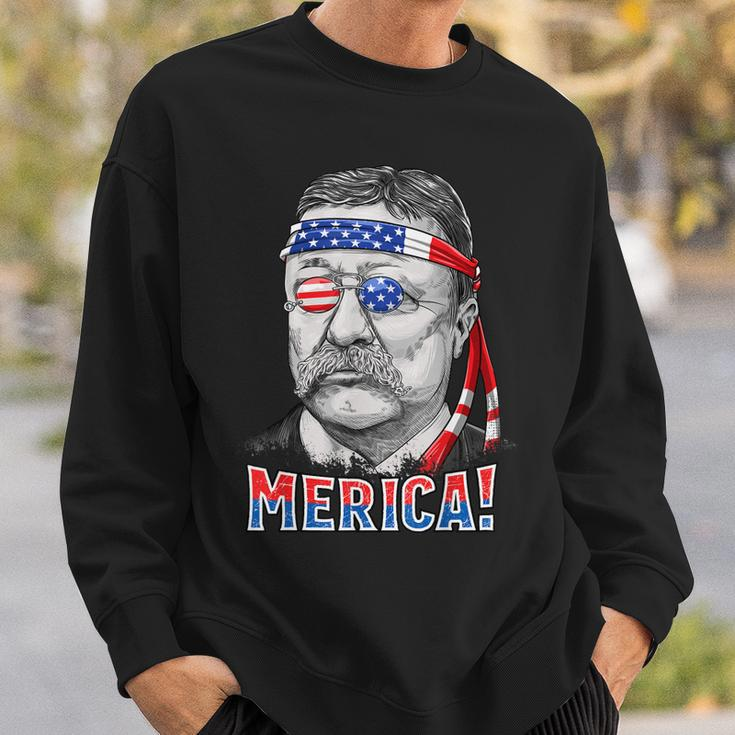 Theodore Roosevelt Merica 4Th July Men Usa Us President Sweatshirt Gifts for Him