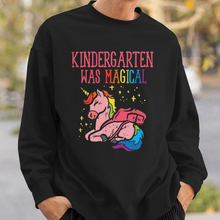 Unicorn Kindergarten Was Magical Last Day Graduation Girls Sweatshirt Gifts for Him