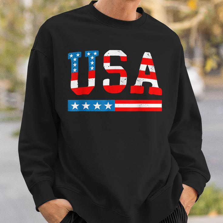 Usa Flag American 4Th Of July Merica America Flag Usa Sweatshirt Gifts for Him