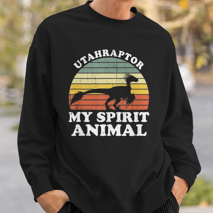 Utahraptor Dinosaur Spirit Animal Paleontologist Sweatshirt Gifts for Him
