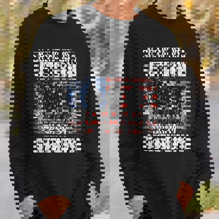 Veteran Veterans Day Womens Veteran She Is My Grandma American Flag Veterans Day 333 Navy Soldier Army Military Sweatshirt Gifts for Him