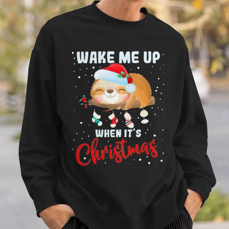 Wake Me Up When Its Christmas 819 Shirt Sweatshirt Gifts for Him