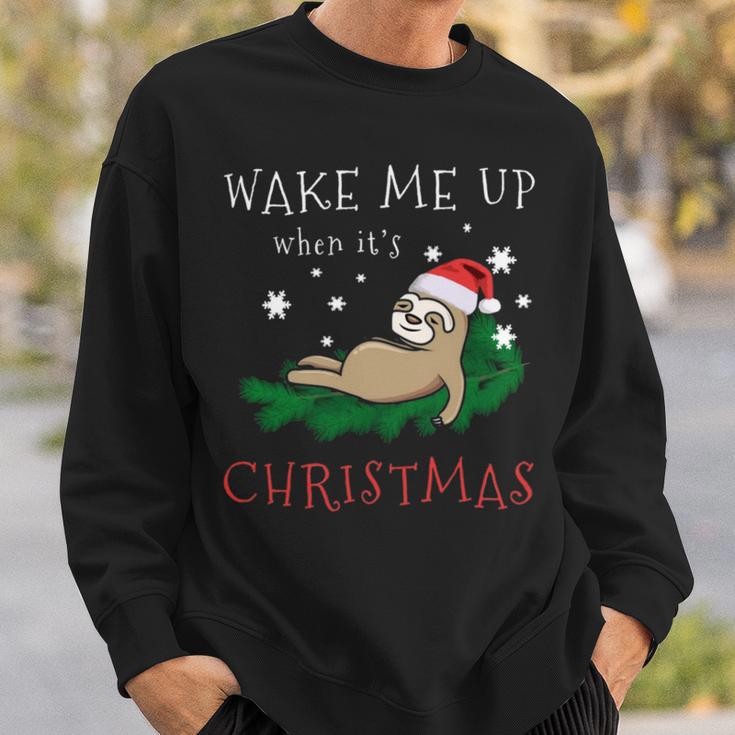 Wake Me Up When Its Christmas 820 Shirt Sweatshirt Gifts for Him