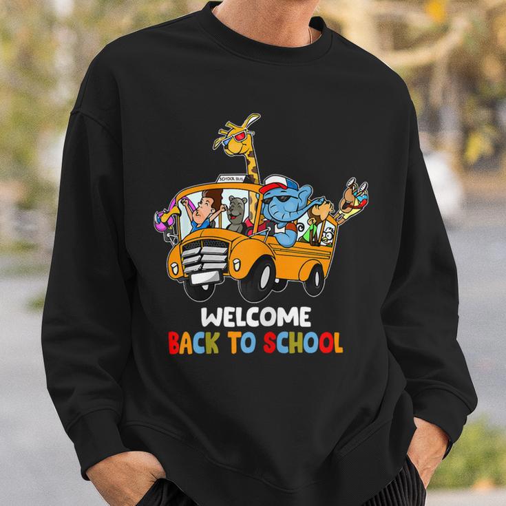 Welcome Back To School Zoo Animal Bus 477 Shirt Sweatshirt Gifts for Him