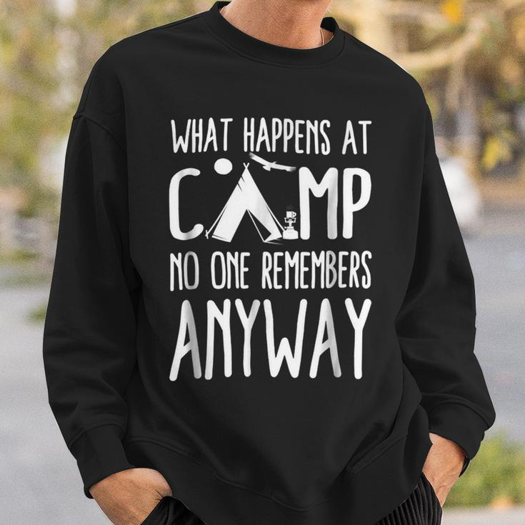 What Happens At Camp No One Remembers Anyway Camper Shirt Sweatshirt Gifts for Him