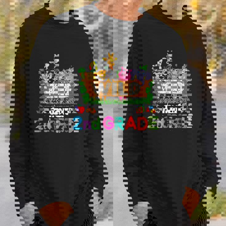Wild About 2Nd Second Grade Teacher Student Back To School Sweatshirt Gifts for Him