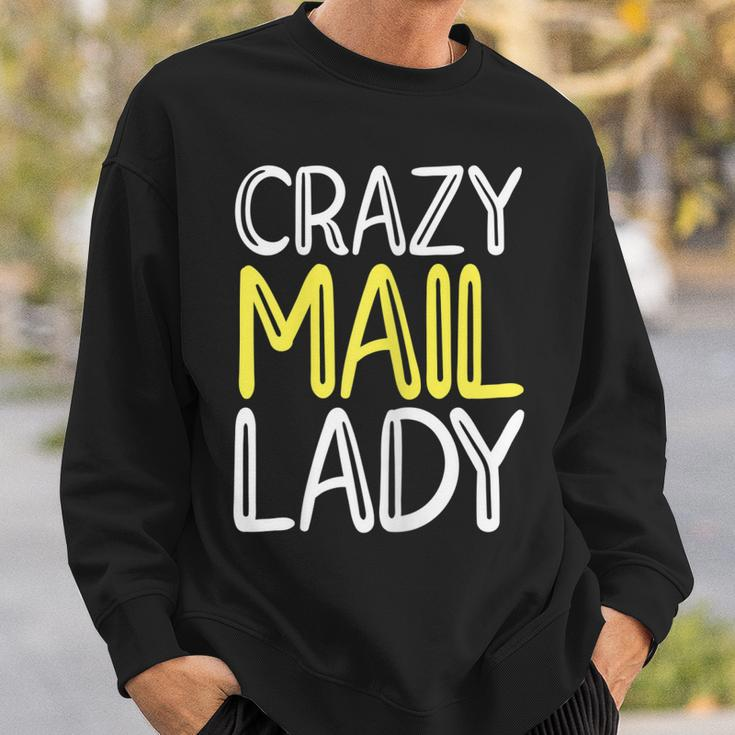 Womens Crazy Mail Lady Postal Worker Mail Carrier Sweatshirt Gifts for Him