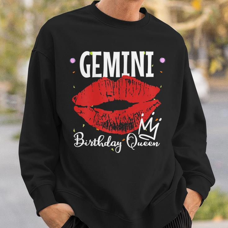 Womens Gemini Birthday Queen Sweatshirt Gifts for Him