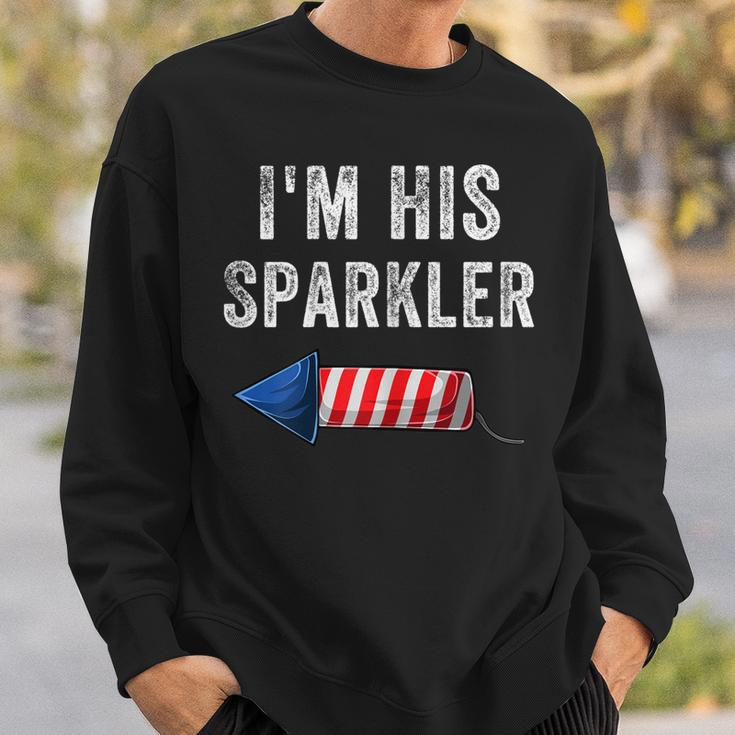 Womens Im His Sparkler His And Her 4Th Of July Matching Couples Sweatshirt Gifts for Him