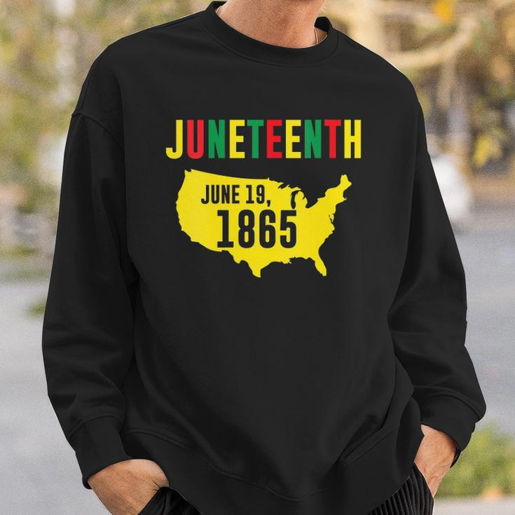 Womens Juneteenth June 19 1865 Black Pride History Black Freedom Sweatshirt Gifts for Him