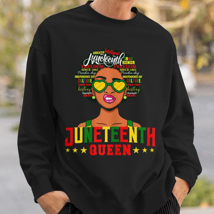 Womens Juneteenth Women Natural Afro Queen Sweatshirt Gifts for Him