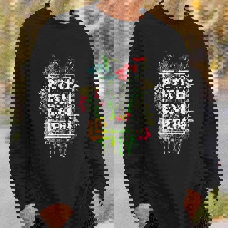 Womens My Body Choice Mind Your Own Uterus Floral My Uterus Sweatshirt Gifts for Him