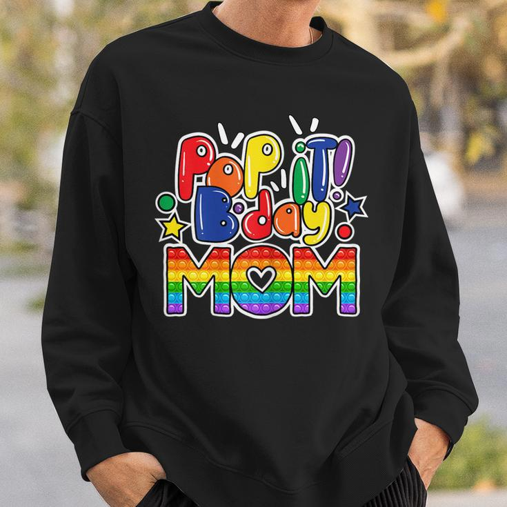 Womens Pop It Mom Of The Birthday Girl Or Boy Fidget Toy Sweatshirt Gifts for Him
