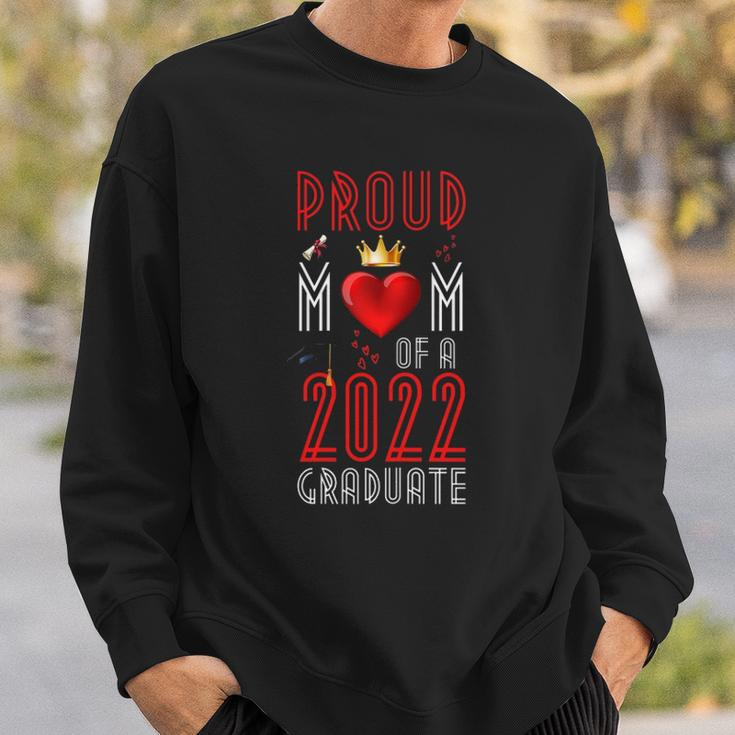 Womens Proud Mom Of A 2022 Graduate Graduation 2022 Mother Red Sweatshirt Gifts for Him