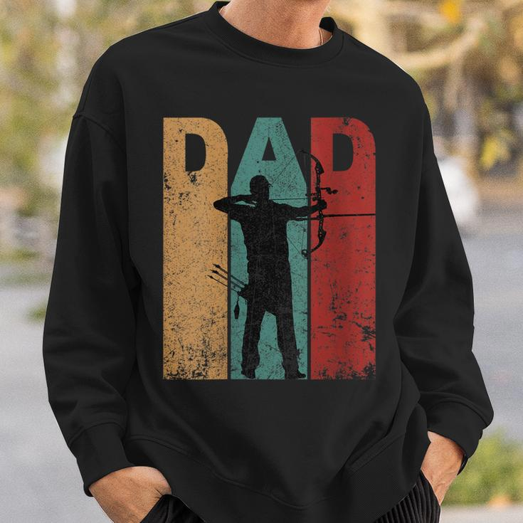 Womens Vintage Archery Dad Fathers Day Archer Daddy 4Th Of July Sweatshirt Gifts for Him