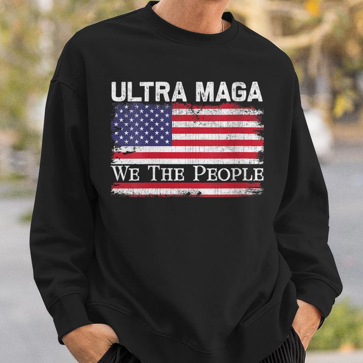 Womens We Are The People Men And Women Vintage Usa Flag Ultra Mega Sweatshirt Gifts for Him