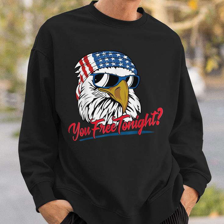 You Free Tonight Bald Eagle American Flag Happy 4Th Of July V2 Sweatshirt Gifts for Him